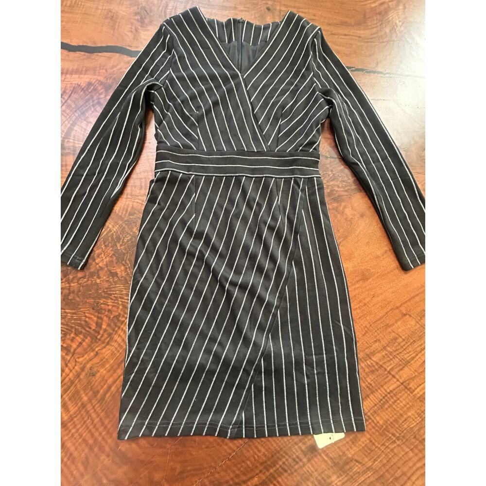 NWT Cara Pinstripe Wrap Dress - Office Siren / Corporate Core - Small